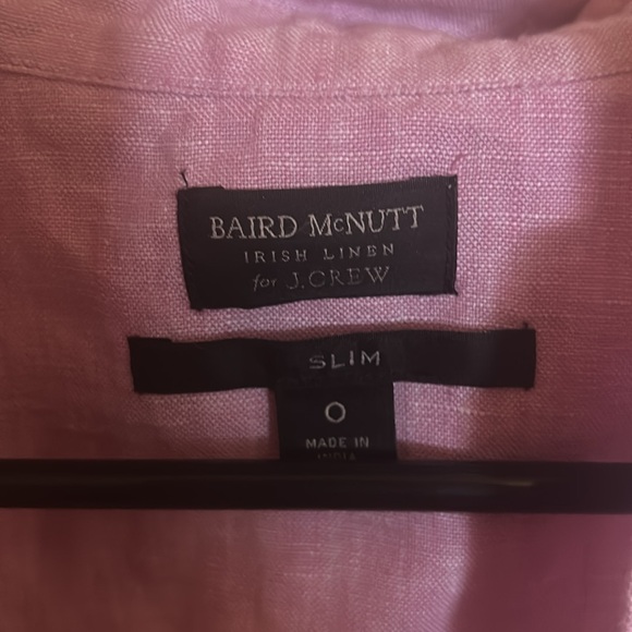 Pink linen button down size 0 - Picture 2 of 5
